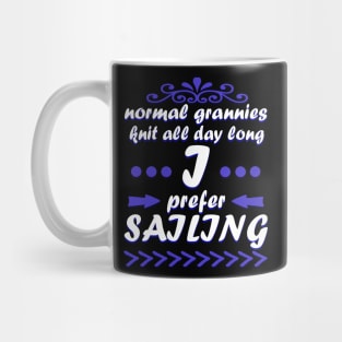 Sailing Grandma Sailboat Captain Gift Mug